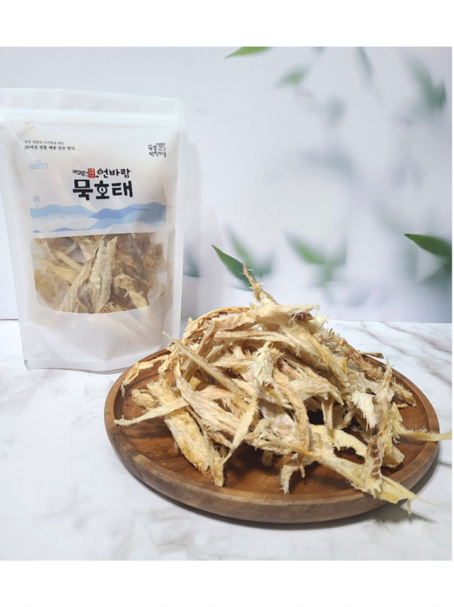 묵호덕장마을,[묵호덕장마을]국내건조 언바람묵호태 채 (150g, 300g) 황태채 북어채 먹태